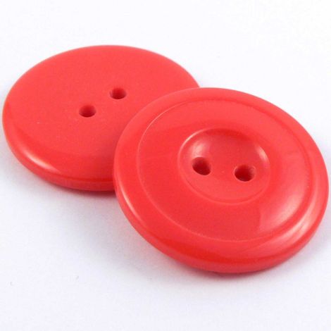 25mm Coral Red 2 Hole Sewing Button