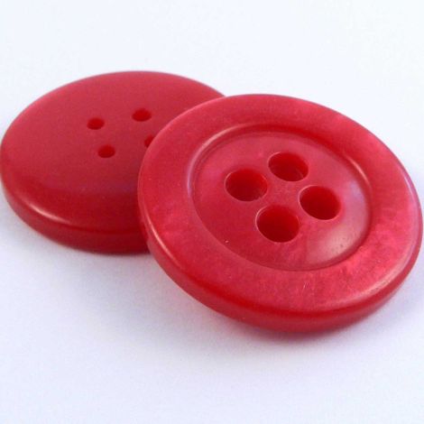 26mm Pearlised Pinky Red 4 hole Coat Button 