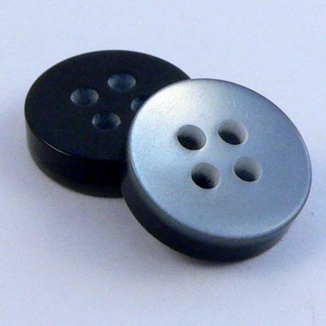 11mm Pearlised Smoky Grey 4 hole Sewing Button 