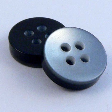 11mm Pearlised Smoky Grey 4 hole Sewing Button 
