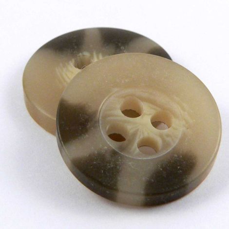 17mm Caramel Horn Effect 4 hole Sewing Button 