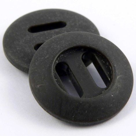 17mm Brown Wide 2 Hole Sewing Button