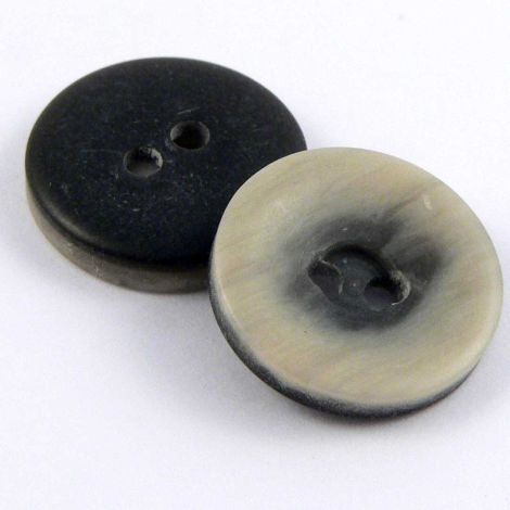 15mm Stone & Grey 2 hole Sewing Button 