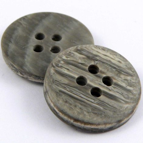 18mm Stone & Grey Reversible 4 Hole Sewing Button 