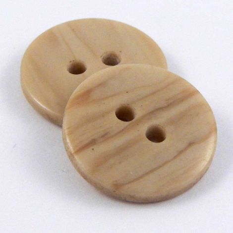 15mm Marbled Beige 2 Hole Sewing Button 