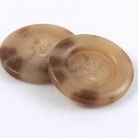 20mm Beige Horn effect 4 Hole Sewing Button 