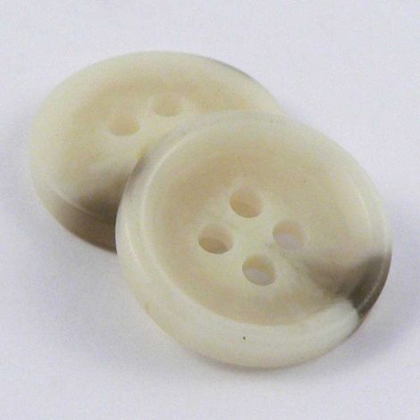 17mm Ivory and Grey 4 Hole Sewing Button