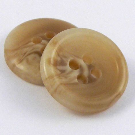 18mm Honey Brown Horn Effect 4 Hole Sewing Button 
