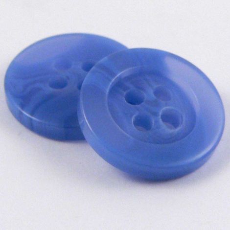 15mm Blue Marble  2 Hole Sewing Button