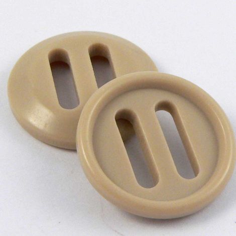 18mm Fawn Wide 2 Hole Sewing Button