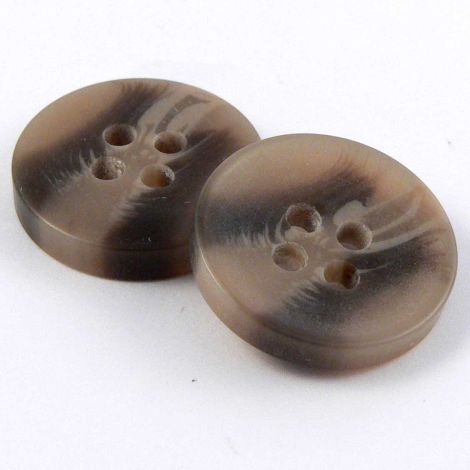 18mm Brown Tones 4 Hole Sewing Button