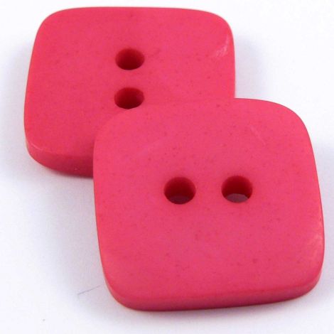 18mm Pink Matt Square Style 2 Hole Button