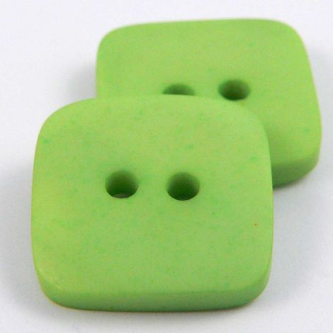 10mm Lime Matt Square Style 2 Hole Button