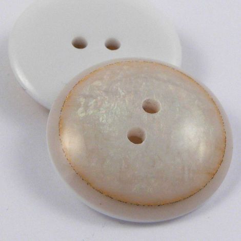 25mm Iridescent & Ivory 2 Hole Coat Button
