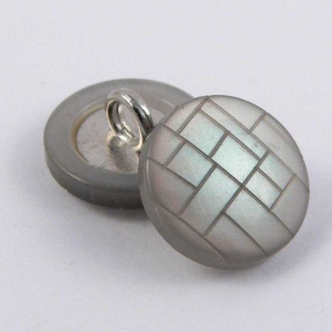 12mm Silver Grey Pearl Contemporary Shank Shirt Button