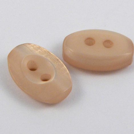 12mm Champagne Pearl Oval 2 Hole Shirt Button 