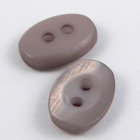 12mm Grey Pearl Oval 2 Hole Shirt Button 