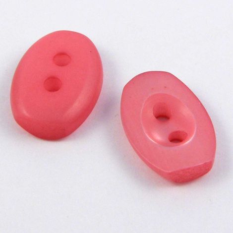12mm Pink Pearl Oval 2 Hole Shirt Button 