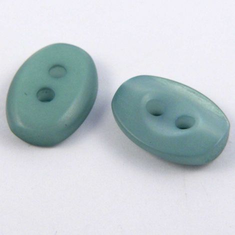 12mm Sea Green Pearl Oval 2 Hole Shirt Button 