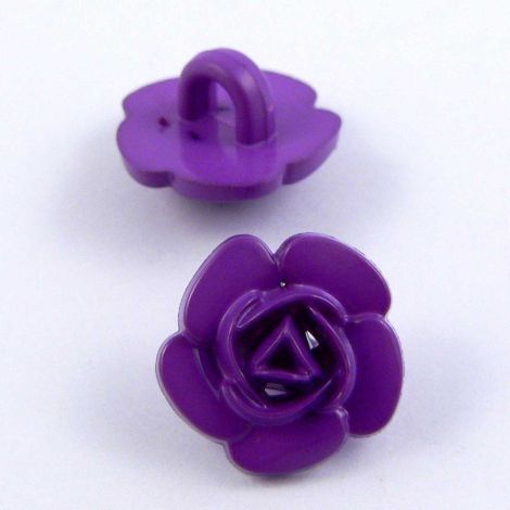 11mm Purple Flower Shank Sewing Button 
