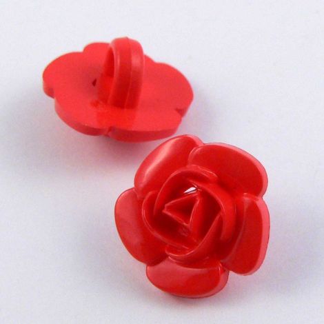 11mm Red Flower Shank Sewing Button 