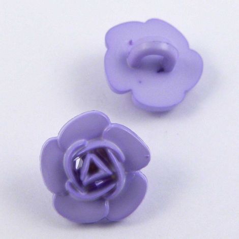11mm Lilac Flower Shank Sewing Button 