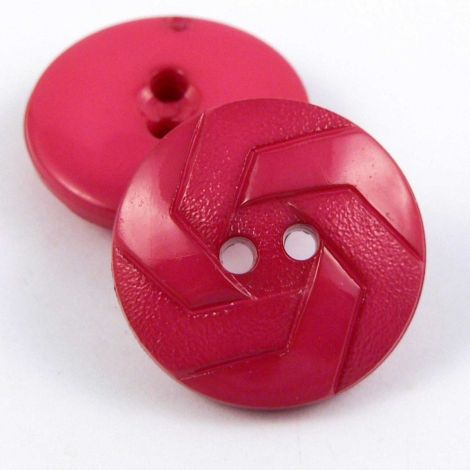 22mm Cerise Pink 3 Legged Design 2 Hole Sewing Button