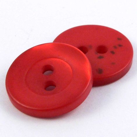 15mm Pearl Red 2 Hole Sewing Button