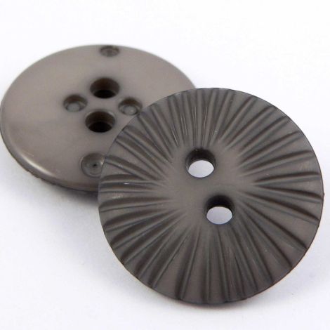 15mm Grey Textured 2 Hole Suit Button