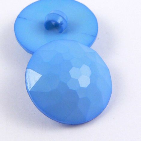 18mm Blue Faceted Domed Shank Sewing Button