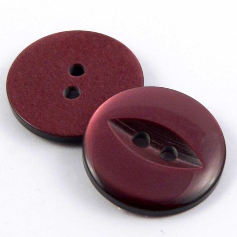 19mm Pearl Burgundy Fisheye 2 Hole Sewing  Button