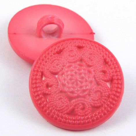 21mm Punch Pink Elegant Domed Shank Sewing Button