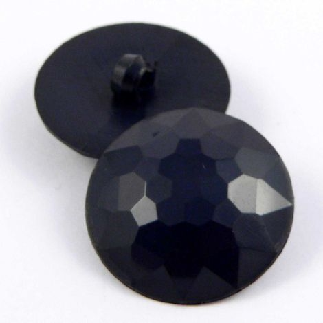21mm Navy Faceted Domed Shank Sewing Button