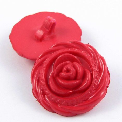 21mm Cerise Flower Domed Shank Suit Button