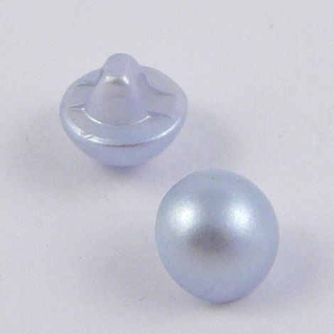 8mm Pearl Pale Blue Shank Sewing Button