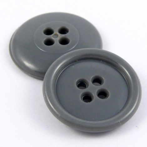 23mm Glossy Grey 4 Hole Sewing Button