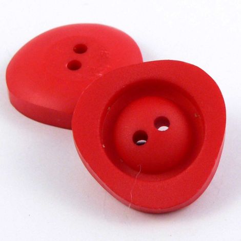 21mm Red Matt Triangular 2 Hole Sewing Button