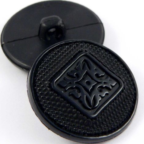 28mm Black Elegant Shank Coat Button
