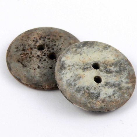 23mm Grey Stone Effect 2 Hole Sewing Button 