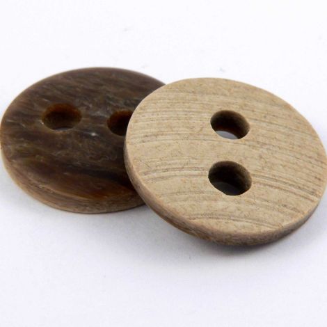 25mm Brown Reversible Wood/Coconut Effect 2 Hole Coat Button
