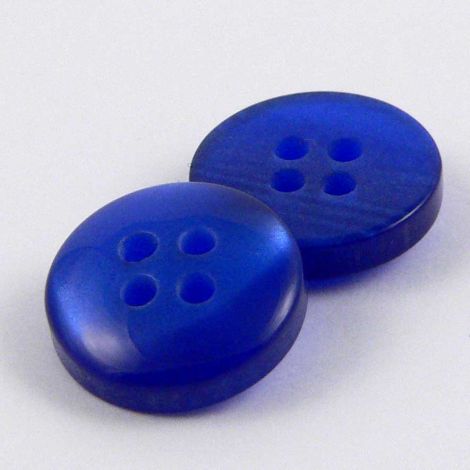13mm Royal Blue Pearl 4 Hole Shirt Button 