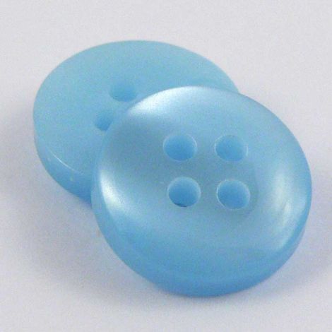 13mm Pale Blue Pearl 4 Hole Shirt Button 
