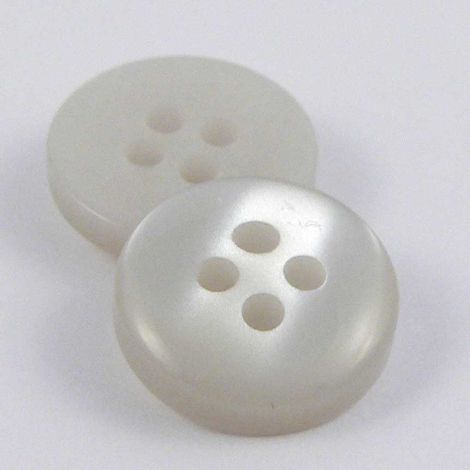 13mm Silver Grey Pearl 4 Hole Shirt Button 