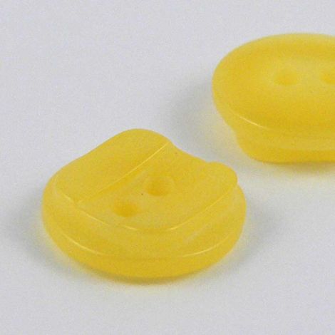 11mm Yellow Square Cut-Out 2 Hole Shirt Button 