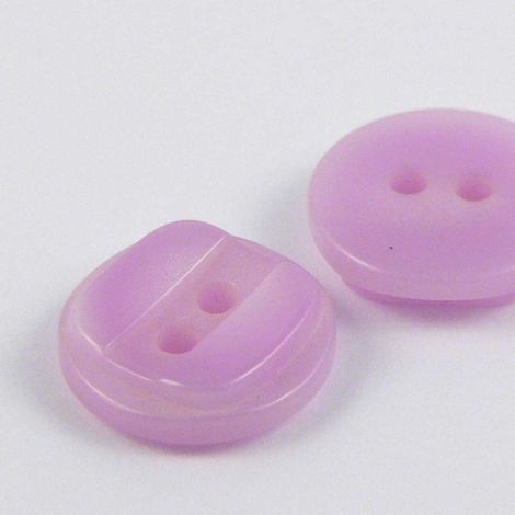11mm Lilac Square Cut-Out 2 Hole Shirt Button 