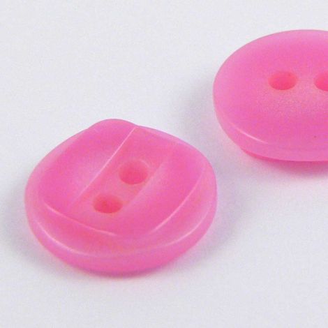 11mm Pink Square Cut-Out 2 Hole Shirt Button 