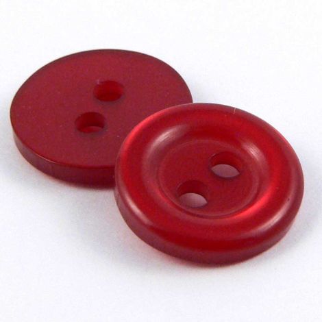 11mm Pearl Burgundy Red 2 Hole Shirt Button