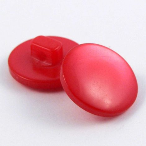 15mm Pearl Red Flat Shank Sewing Button