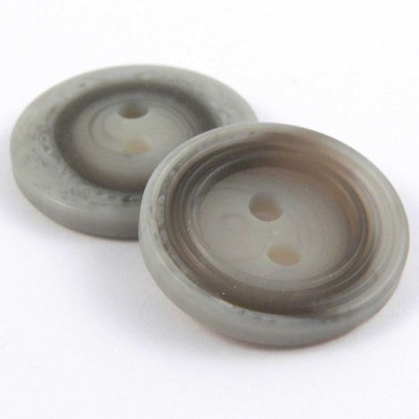 20mm Grey Matt Reversible 2 Hole Sewing Button