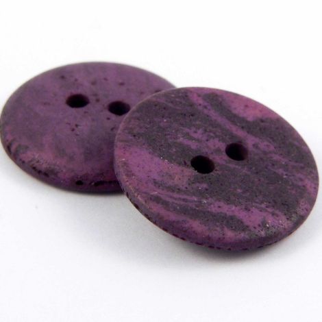 20mm Purple Stone Effect 2 Hole Sewing Button 